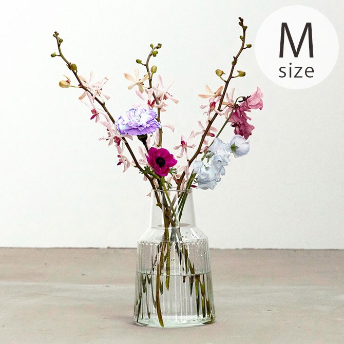 shesay シセイ 枝ものから切り花まで活けられる リューズガラス フラワーベース M 
