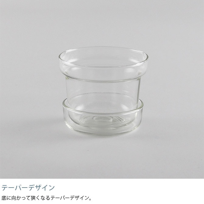 shesay シセイ リューズガラス プレート付き フラワーポット テーパー S