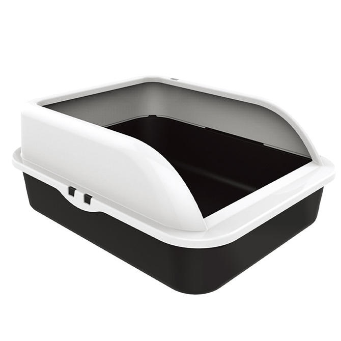 M-PETS エムペッツ SIWAキャットリタートレー  猫用 トイレ ペットトイレ キャットトイレ 大きな猫ちゃん 多頭飼い 大容量 シンプル モノトーン ノーマルトイレ  