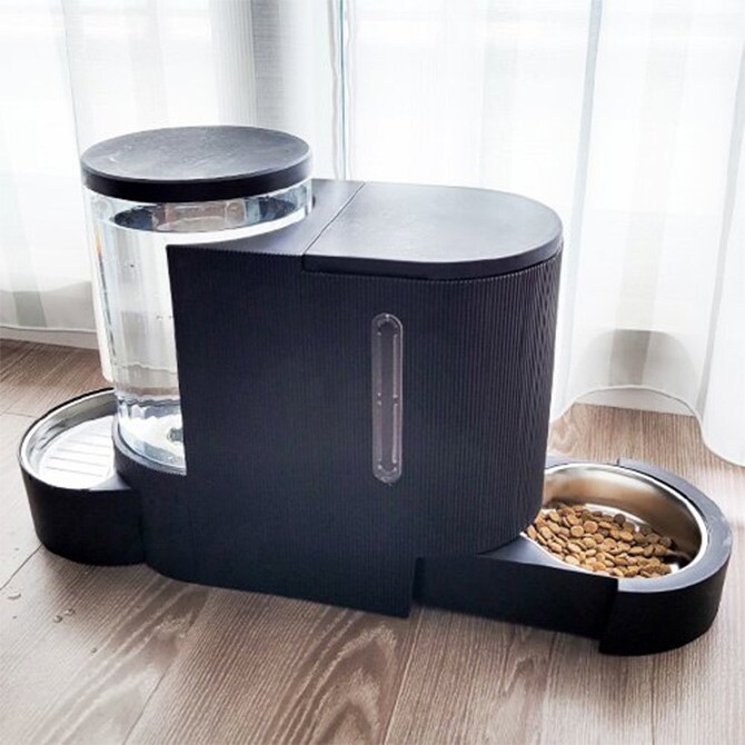 M-PETS エムペッツ DUPLO フード＆ウォーターディスペンサー  猫用 犬用 ペット 自動給餌器 自動給水器 フードディスペンサー ウォーターディスペンサー 電気不要 電源不要 大容量  