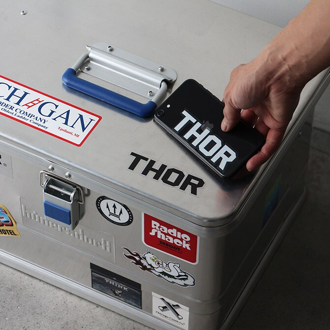 THOR ソー ロゴステッカー ステッカー ロゴステッカー 屋外用 耐水 おしゃれ かっこいい ユニセックス 男前 THOR ソー