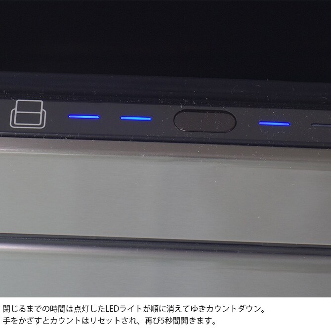 EKO JAPAN イーケーオージャパン デラックスミラージュ センサービン 30L ゴミ箱 おしゃれ 自動開閉 横型 30リットル 充電式 ステンレス キッチン ダストボックス 国内1年保証