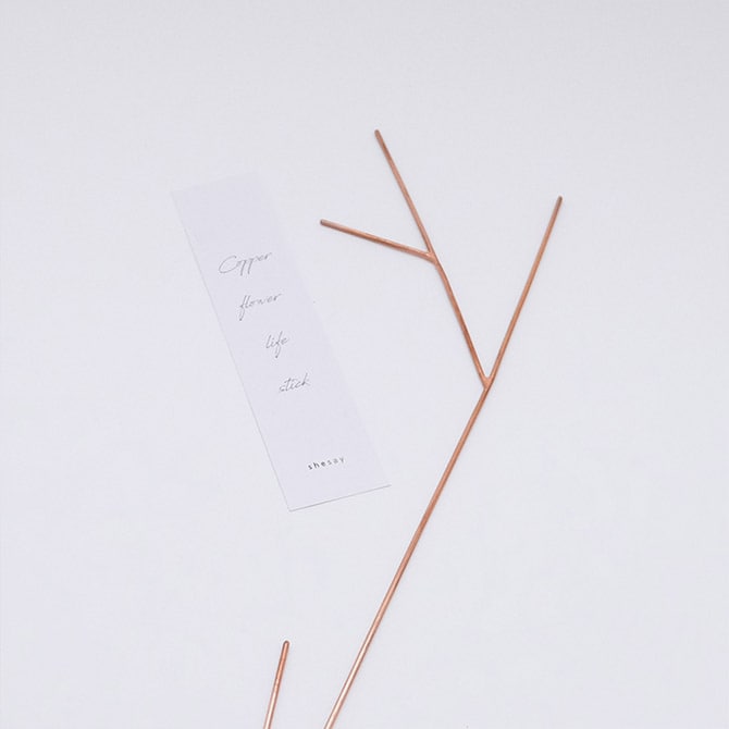 shesay シセイ 切り花を長くきれいに保つことができる 枝分かれした 銅のフラワーライフスティック L