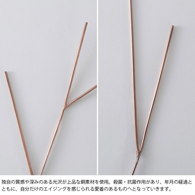 shesay シセイ 切り花を長くきれいに保つことができる 枝分かれした 銅のフラワーライフスティック S