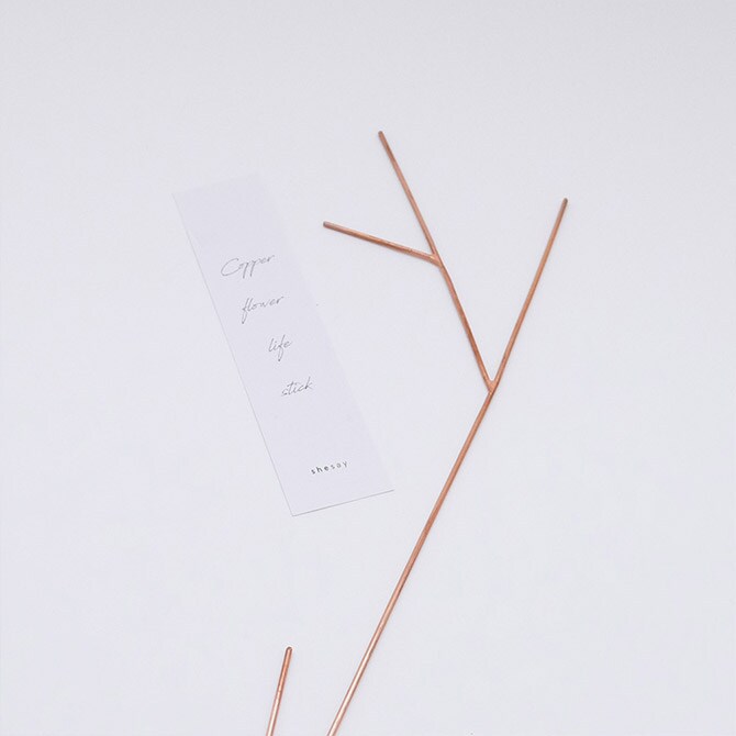 shesay シセイ 切り花を長くきれいに保つことができる 枝分かれした 銅のフラワーライフスティック S