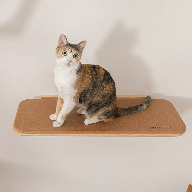 MYZOO マイズー キャットステップ CORK コルク キャットステップ 猫 ステップ 壁 上下運動 MYZOO マイズー 木製 おしゃれ シンプル