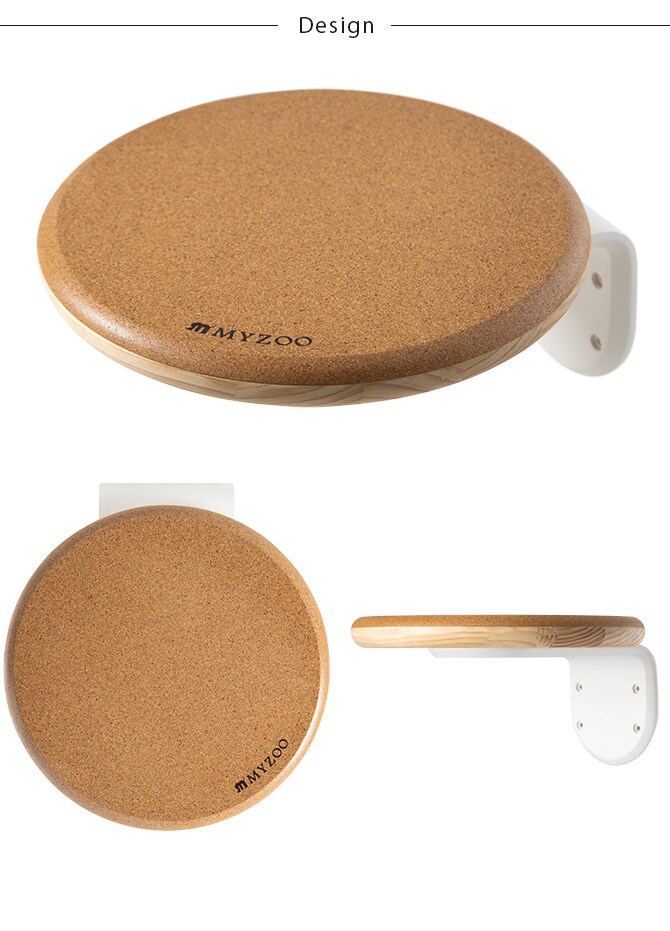 MYZOO マイズー キャットステップ CORK-R コルク-R キャットステップ 猫 ステップ 壁 上下運動 MYZOO マイズー 木製 おしゃれ シンプル ラウンド