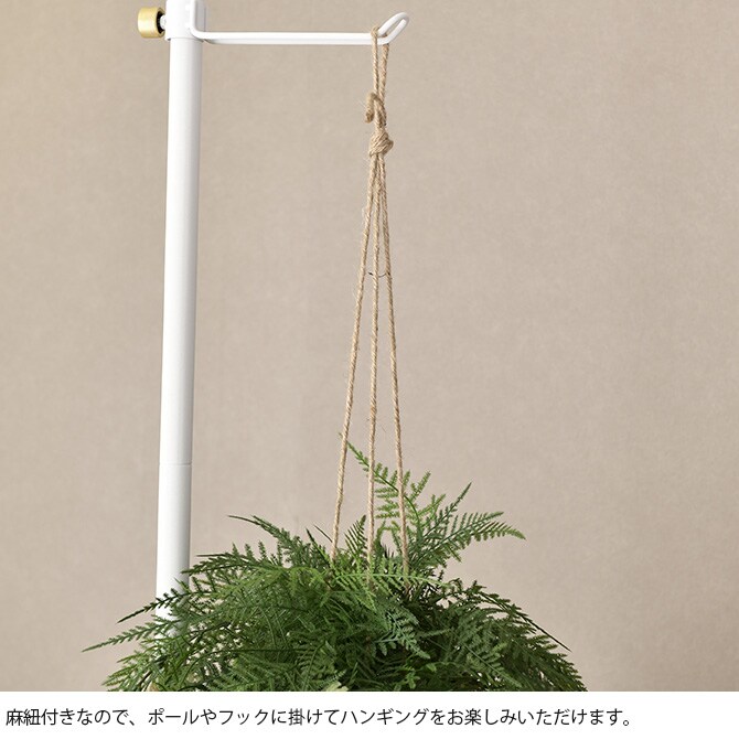 Brown. ブラウン フェイクグリーン ファーン ハンギングボール 65 