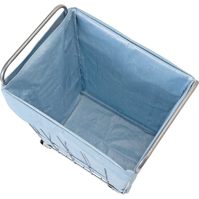 BRID ブリッド デニム ランドリースクエアバスケット キャスター付き 45L  ランドリーバスケット ワイヤーバスケット キャスター おしゃれ 布 スチール 洗濯 かご カゴ 収納  