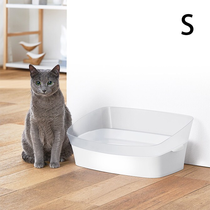 Bonbi ボンビ クリアキャットトイレ S 猫用トイレ 猫トイレ ペットトイレ おしゃれ クール スタリッシュ スコップ付き