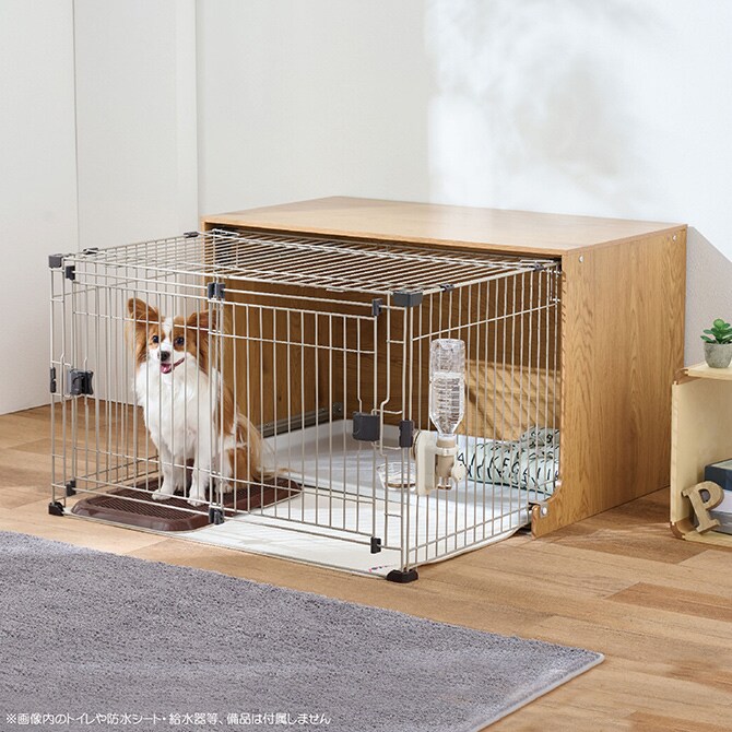 Bonbi ボンビ 引き出して拡張する お留守番サークル 犬用サークル ペットサークル 拡張 おしゃれ インテリア 木 お留守番 天板 サークル