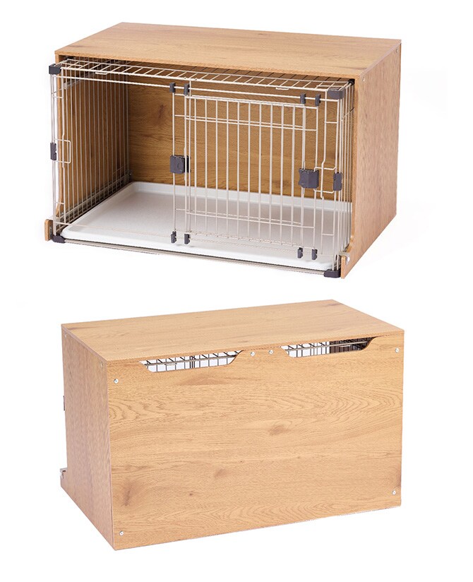 Bonbi ボンビ 引き出して拡張する お留守番サークル 犬用サークル ペットサークル 拡張 おしゃれ インテリア 木 お留守番 天板 サークル