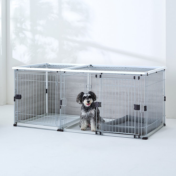 Bonbi ボンビ しつける プラス・ワン サークル 犬用 ペット用 サークル トイレ しつけ ドッグサークル おしゃれ シンプル ホワイト モノトーン