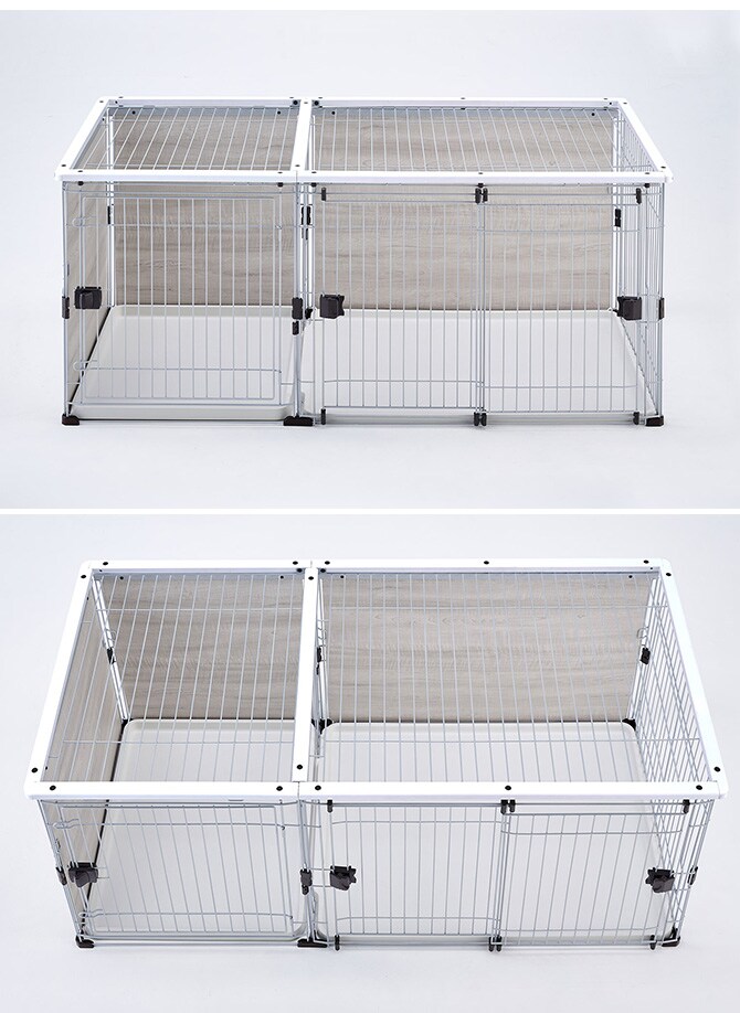 Bonbi ボンビ しつける プラス・ワン サークル 犬用 ペット用 サークル トイレ しつけ ドッグサークル おしゃれ シンプル ホワイト モノトーン