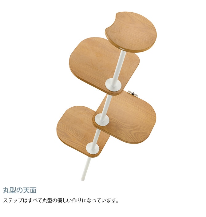 Richell リッチェル キャットサークル用てっぺんステップ 4段  猫用 ケージ用 キャットサークル用 ステップ 上り下り  