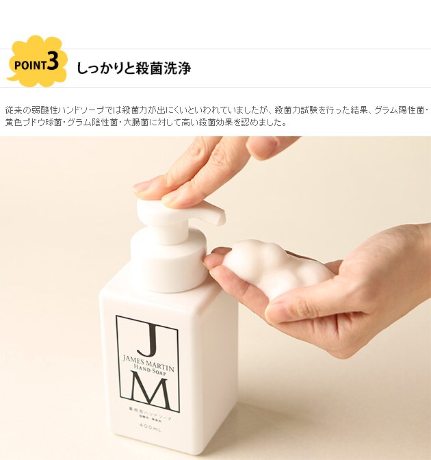 JAMES MARTIN ジェームズマーティン 薬用泡ハンドソープ 詰め替え用 5kg ハンドソープ 除菌 保湿 殺菌 ジェームスマーティン 無香料 風邪 インフルエンザ 肌荒れ 泡タイプ