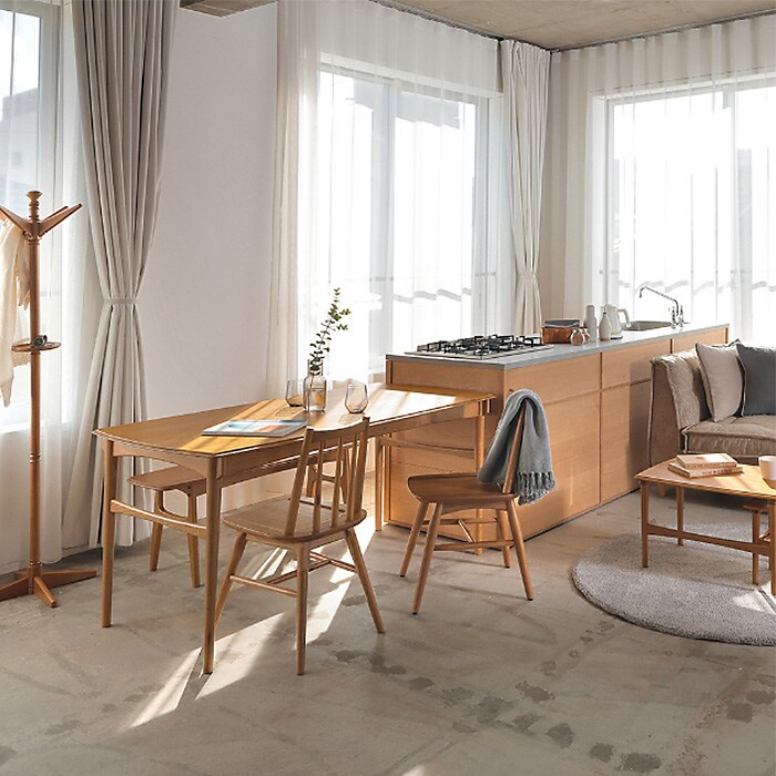 Herit. ヘリット Windsor Chair  ダイニングチェア 木製 オーク 肘なし アームレス 背もたれあり ナチュラル おしゃれ 北欧 ヴィンテージ風 椅子 椅子 イス  ダイニング用 家具 インテリア  