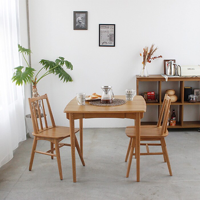 Herit. ヘリット Dining Table 800  ダイニングテーブル 幅80cm 高さ72cm 2人掛け 木製 オーク ナチュラル おしゃれ 北欧 ヴィンテージ風 食卓テーブル リビング 家具 インテリア  