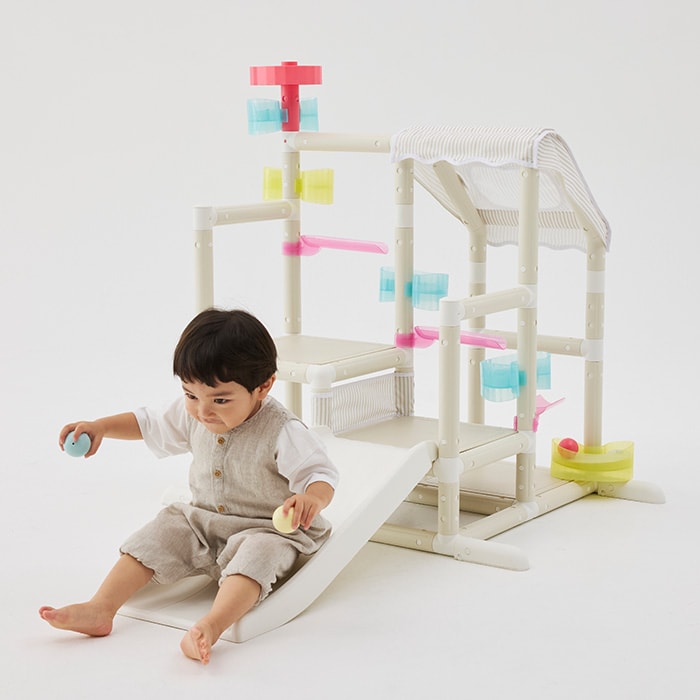 ides アイデス ムゲンループジム  ジャングルジム 室内遊具 大型遊具 プレイジム コンパクト 1歳 2歳 3歳 4歳 5歳 全身遊び 滑り台 室内 ボール遊び  