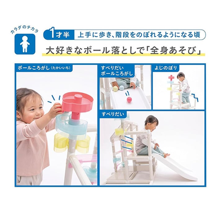 ides アイデス ムゲンループジム  ジャングルジム 室内遊具 大型遊具 プレイジム コンパクト 1歳 2歳 3歳 4歳 5歳 全身遊び 滑り台 室内 ボール遊び  