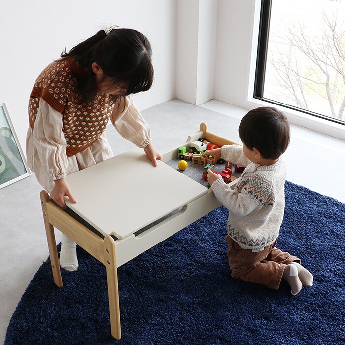 Kids Play Table  プレイテーブル キッズ 子供 子ども 学習机 子ども用テーブル キッズテーブル 木製 シンプル おしゃれ 北欧 子供家具 インテリア  