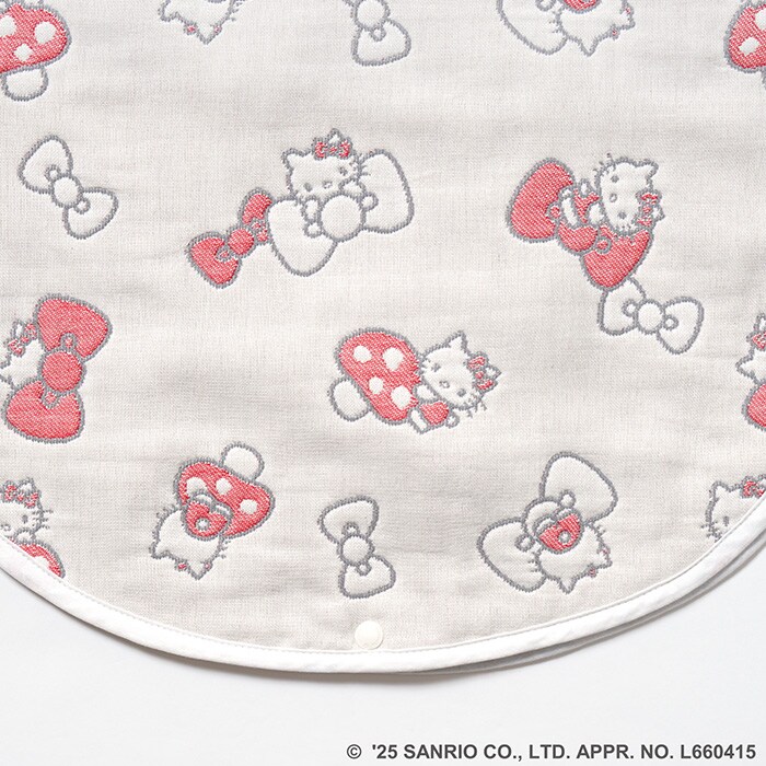 HELLO KITTY × Hoppetta 6重ガーゼ ベビースリーパー ハローキティ キティちゃん 赤ちゃん 新生児 日本製 かわいい おしゃれ 秋冬 寝冷え防止 寝冷え対策 出産祝い ギフト 贈り物