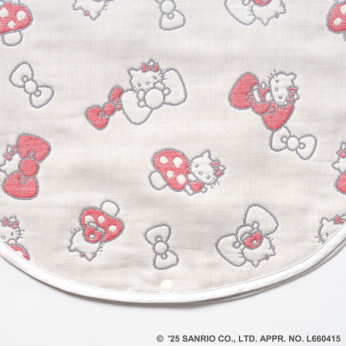 HELLO KITTY × Hoppetta 6重ガーゼ キッズスリーパー  ハローキティ キティちゃん 子供 子ども 幼児 日本製 かわいい おしゃれ 秋冬 寝冷え防止 寝冷え対策 出産祝い ギフト 贈り物  