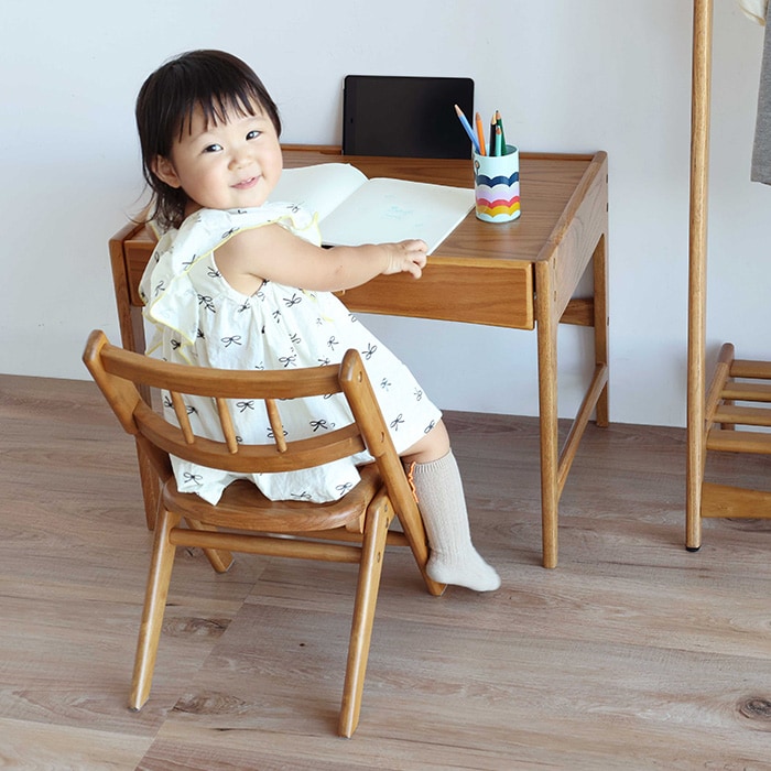 Herit. ヘリット キッズチェア  子供用いす 子供用チェア おしゃれ シンプル 北欧 木製 学習チェア 学習椅子 幼児 小学生 低学年 高さ調節可能 スタッキング 保育園 幼稚園  