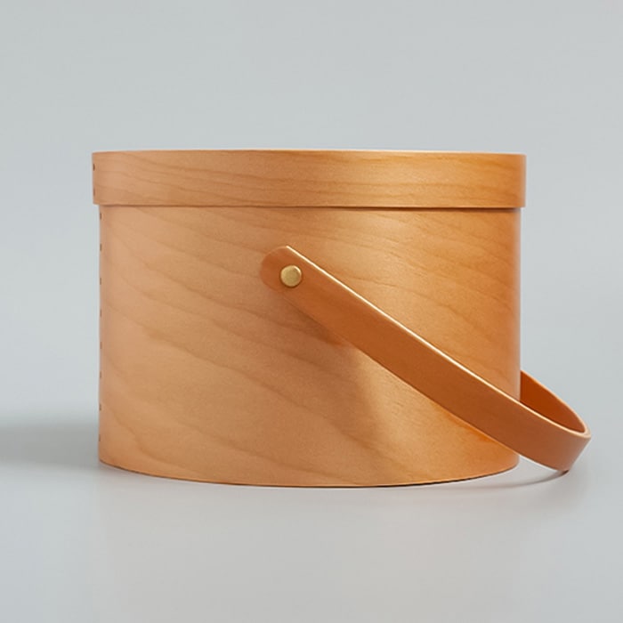 シェーカーラウンドハンドルボックス M  シェーカーボックス 小物入れ 天然木製 おしゃれ シンプル 収納ボックス フタ付き 北欧 ナチュラル 見せる収納  