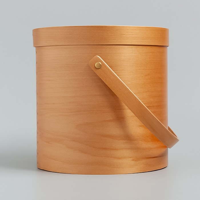 シェーカーラウンドハンドルボックス L  シェーカーボックス 小物入れ 天然木製 おしゃれ シンプル 収納ボックス フタ付き 北欧 ナチュラル 見せる収納  