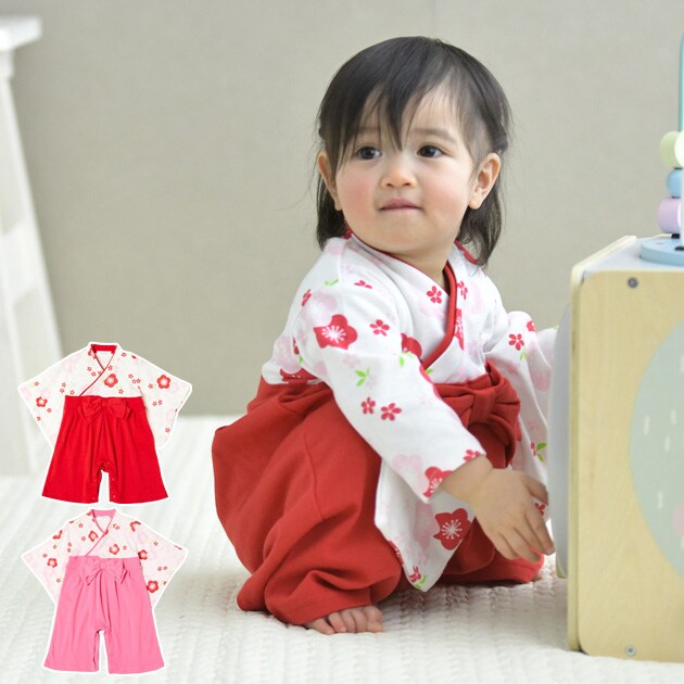 袴ロンパース 女の子 はかまロンパース 795002