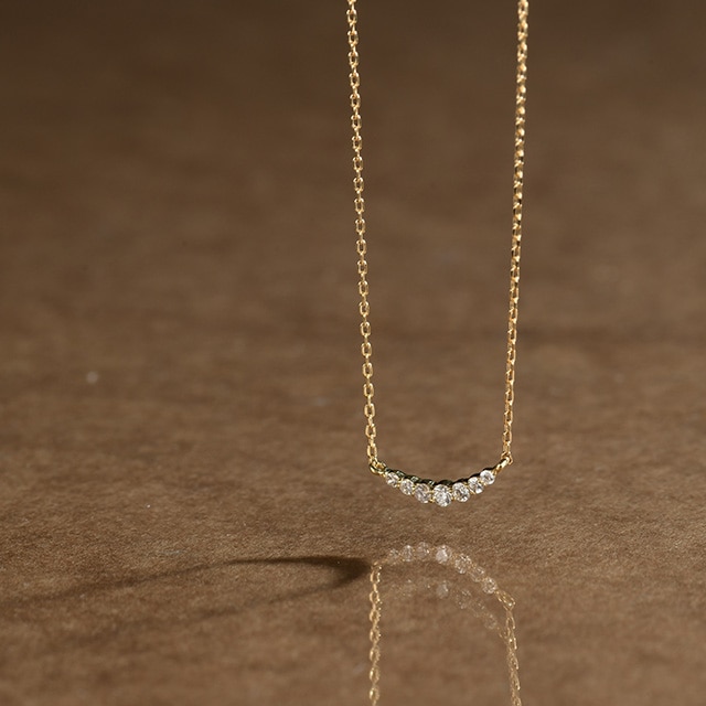 K18 diamond necklace tender line