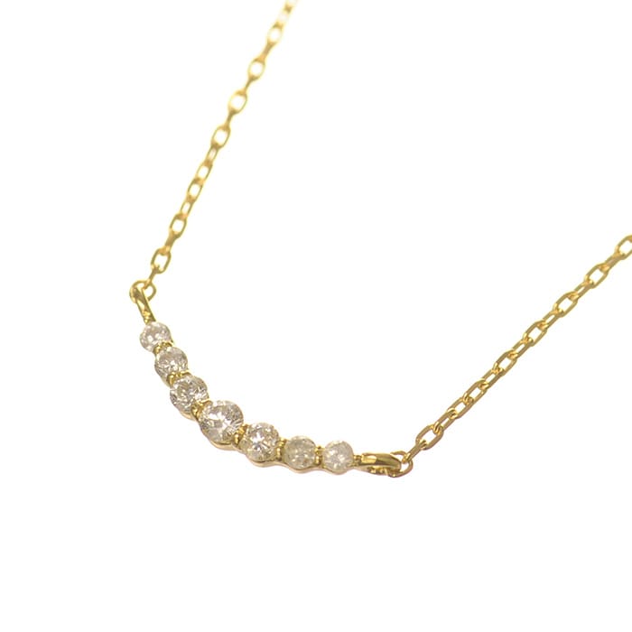 K18 diamond necklace tender line