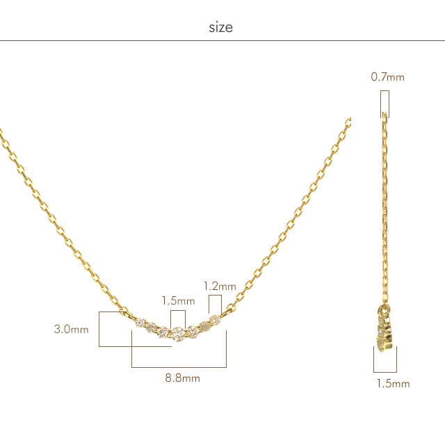 K18 diamond necklace tender line