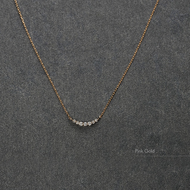 K18 diamond necklace tender line