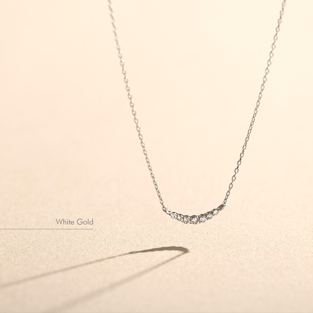 K18 diamond necklace tender line