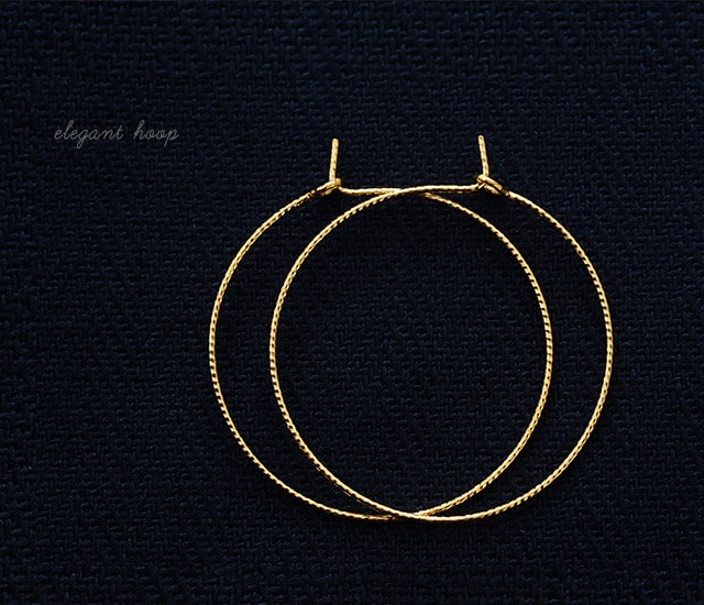 K18フープピアスelegant hoop