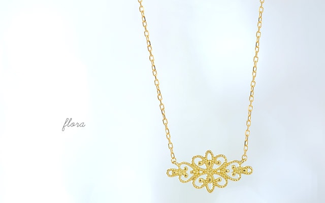 K18 necklace  K18ネックレス flora