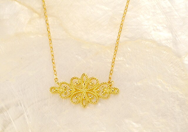 K18 necklace  K18ネックレス flora