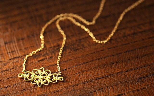 K18 necklace  K18ネックレス flora