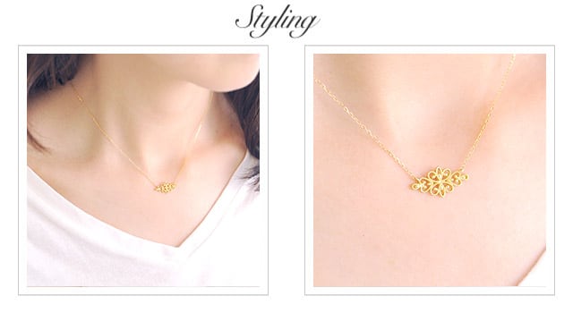 K18 necklace  K18ネックレス flora