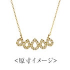 K18 diamond necklace five drops