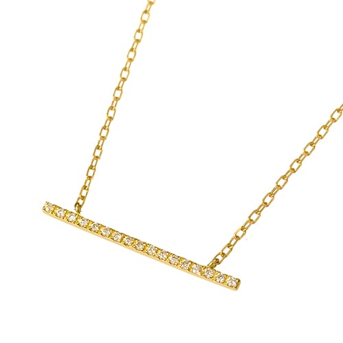 K18 diamond necklace straight