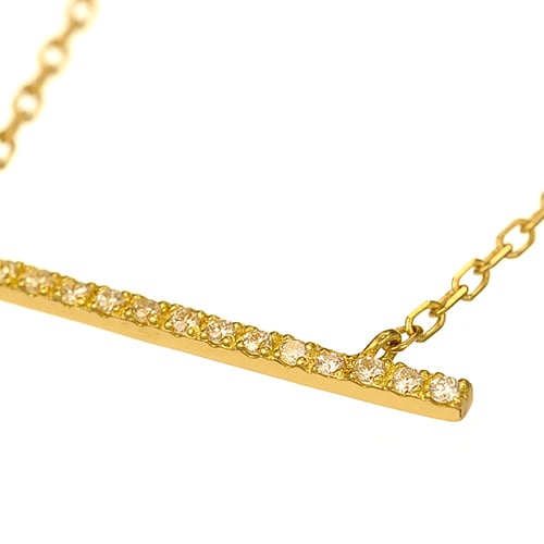 K18 diamond necklace straight