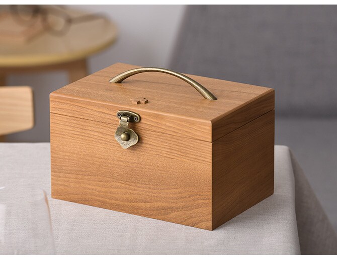 ナチュラルウッド メディスンボックス  木製 メイクボックス ネイル 救急箱 薬箱 ナチュラル おしゃれ シンプル 薬 収納  