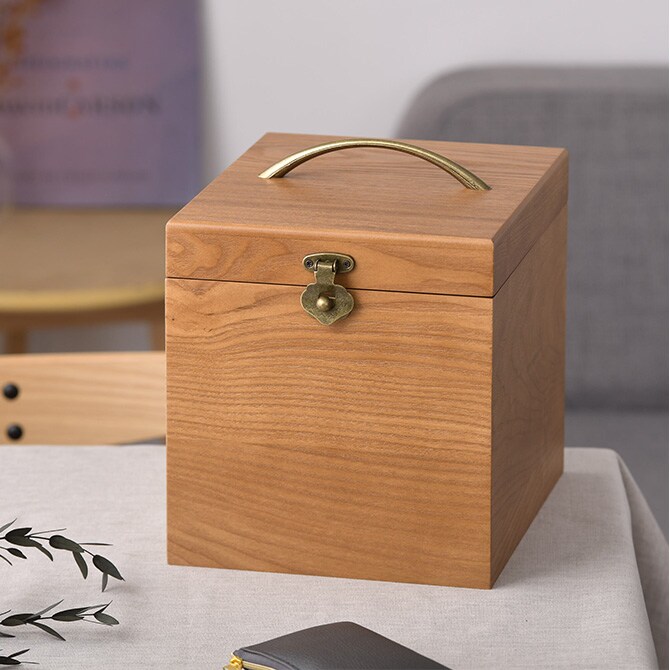 ナチュラルウッド 縦型 コスメボックス ロングミラー 木製 メイクボックス コスメ 鏡 北欧 ナチュラル おしゃれ シンプル 化粧品 収納