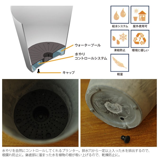amabro アマブロ ART STONE(アート ストーン) SS 鉢 プランター 穴付き マット シンプル インテリア 伝統 ナチュラル おしゃれ アート