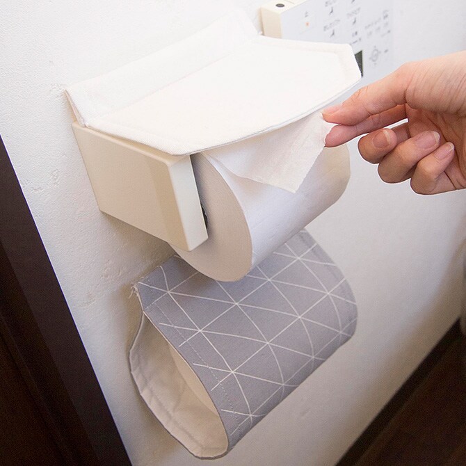 Saltoru ソルトル ペーパーホルダーカバー  ペーパーホルダーカバー サニタリー 洗える おしゃれ 塩系 シンプル モノトーン インテリア トイレ ユニットバス  