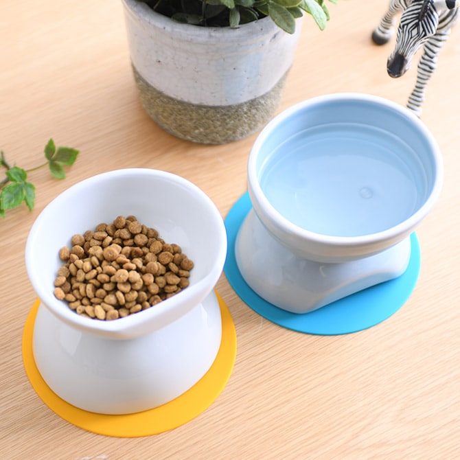 HARIO ハリオ チビプレ ダブル 犬用フードボウル ペット 食器 皿 ウォーターボール 水入れ 台付き スタンド 高い 浅型 深型 2WAY