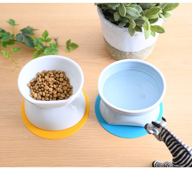 HARIO ハリオ チビプレ ダブル 犬用フードボウル ペット 食器 皿 ウォーターボール 水入れ 台付き スタンド 高い 浅型 深型 2WAY